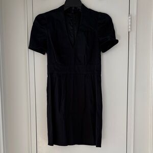 French Connection Black V-Neck Mini Dress